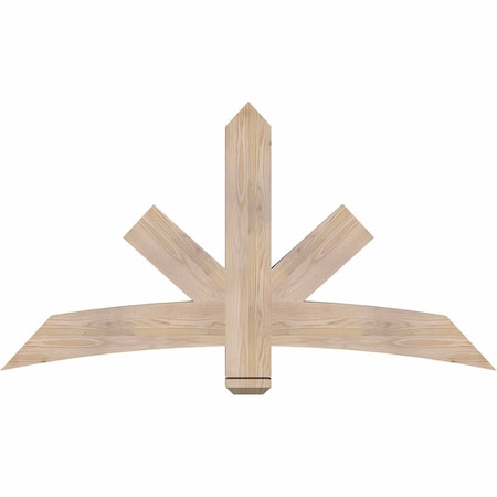 Ekena Millwork Alberta Smooth Timber Gable Bracket, Douglas Fir, 60"W x 32"H x 3 1/2"D x 5 1/2"F, 13/12 Pitch GBW060X32X0406ALB00SDF